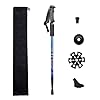 Aluminum Hiking Trekking Poles Collapsible Lightweight Anti Shock Hiking Or Walking Sticks Adjustable Hiking Pole For Men And Women All Terrain Accessories And Carry Bag