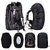 Waterproof Luggage Backpack Rain Cover – Dustproof Travel Rucksack Bag Cover with Adjustable Buckles & Elastic for Laptop, School,Bicycling,Hiking, Camping & Trekking (Black) (1)