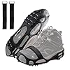 Proberos® Anti-Slip Ice Cleats for Shoes, 24 Manganese Steel Spikes with Adjustable Straps, Trekking & Hiking Cleats, Winter Snow Grips for Outdoor Walking, Mountain Climbing(Size M, 28x11cm)