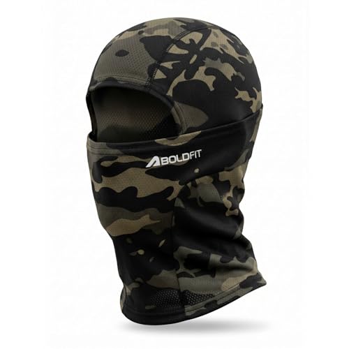 Boldfit Full Face Balaclava Mask for Men & Women, Breathable Mesh Nylon Spandex Head & Neck Cover for Bike Riding, Cycling, Hiking & Outdoor Sports, Sun UV Dust Protection Under Helmet Face Mask