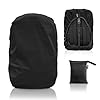 Waterproof Backpack Rain Cover 40-50 L with Elastic Fit & Adjustable Buckle - Lightweight PU Coated Bag Cover with Storage Pouch for Trekking, Travel, Hiking, School and Laptop Bags