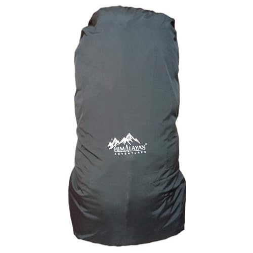 100% Waterproof 70L to 110L Rain Cover for Backpack Bags, Rainproof Dustproof Protector Raincover Elastic Adjustable Trekking, Camping, Hiking Bag Cover (70TO110L) (Black)