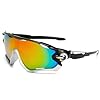 KEMO UV Protected Sports Mirrored Wraparound Sunglasses for Men Cycling Cricket Driving Running Shades | Windproof Full Coverage Protection Coolers | UV400 Anti Glare Stylish Branded Goggles