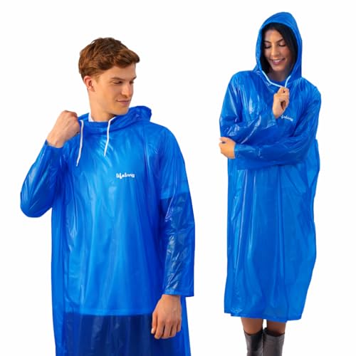 Lifelong Waterproof Unisex Rain Coat Hooded Full Sleeves Outdoor Men, Women, Boys & Girls Rainwear Poncho Raincoat for Camping, Hiking & Travelling (1Pc)