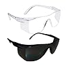 FLAXI All Day, 24 Hour Driving Wrap Around Sports Unisex Sunglasses| Goggles for Road Rider Bikers Cars Travelling Hiking Cricket (CLEAR&BLACK) | Eye Protection from dust and UV rAYS(PACK OF 2)