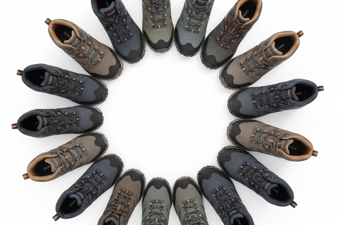 remove the inner circle and bring the outer circle of shoes a bit closer so that they can be seen in one image