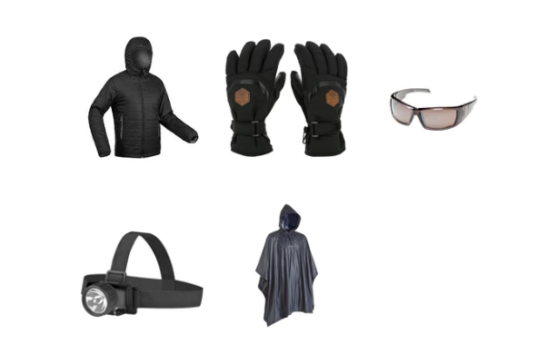 Combo-20 | Mens Down Jacket | Goggles | Waterproof Gloves | Headlamp | Poncho
