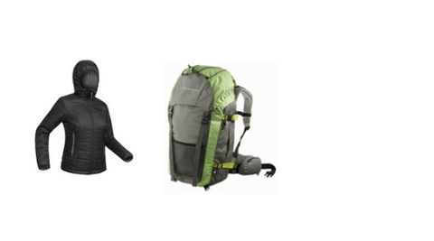 Combo-14| Womens Down Jacket | 60 Litre Bag