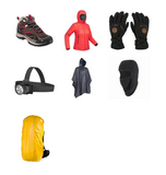 Combo 6| Womens Shoe|Down Jacket|Gloves|Headlamp|Poncho|Balaclava|Backpack cover